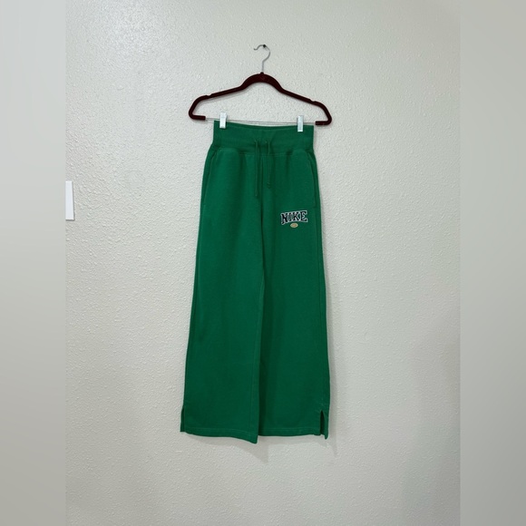 Nike green retro wide leg sweat pants Sz XS - Picture 1 of 9